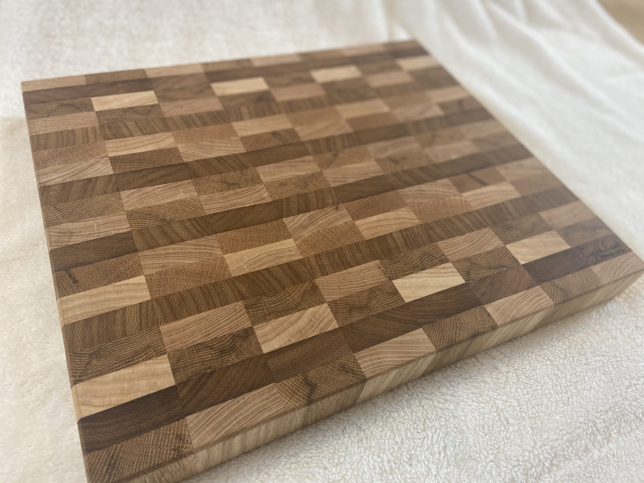 End Grain Block Chopping Board Copper Coast Woodcrafts   IMG 0366 Scaled 